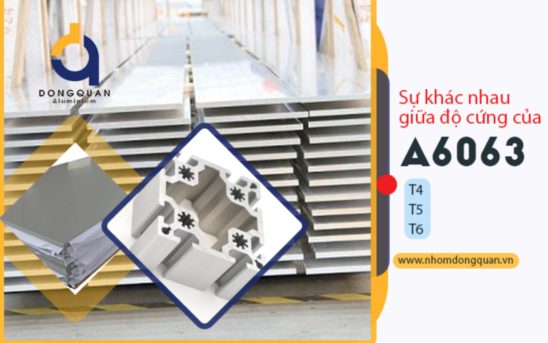 Sự khác nhau giữa độ cứng của Nhôm 6063 T4 – T5 và T6